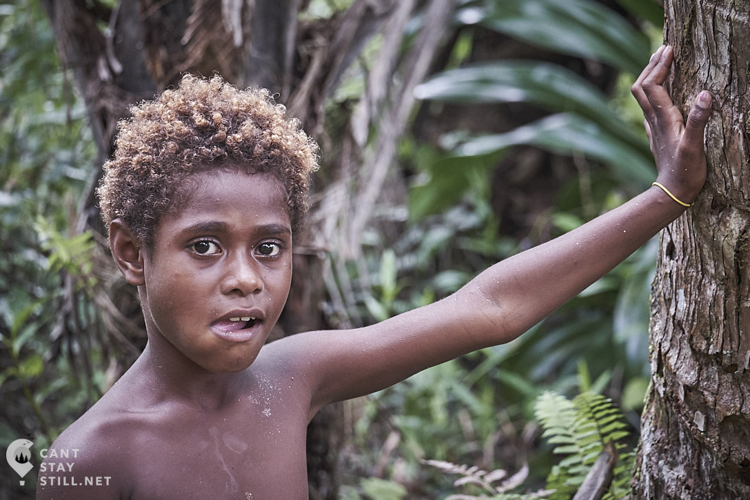 portrait of a boy in New Ireland, Papua New Guinea